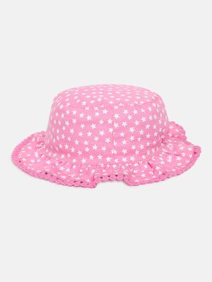 Reversible Sun Hat With Star Print